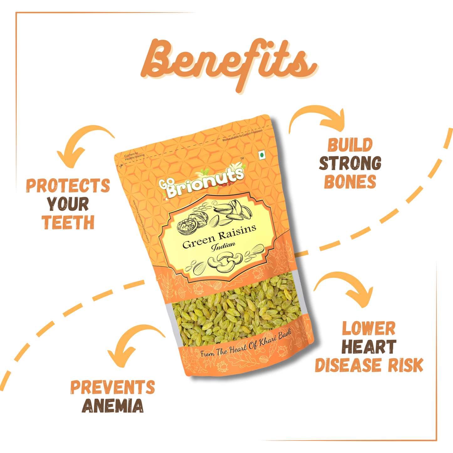 Green Raisins long 250gms