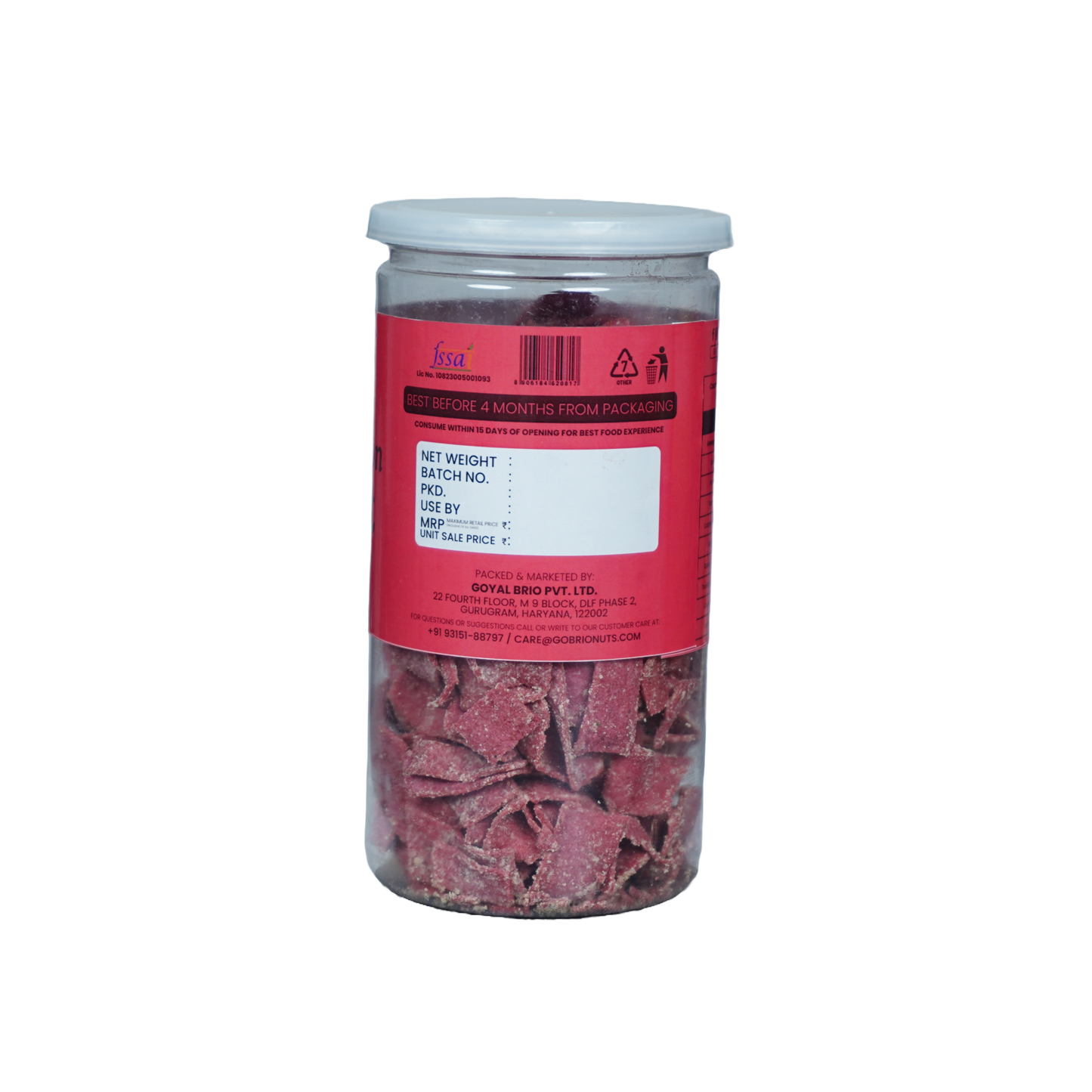 Beetroot Cream & Onion Chips 150gm (Not Fried, No Palm Oil)