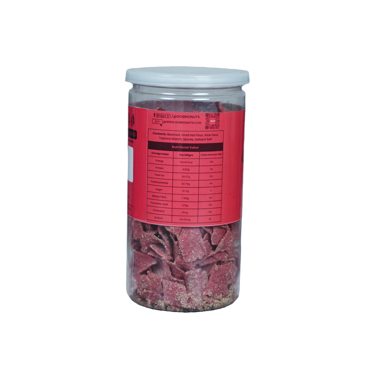 Beetroot Cream & Onion Chips 150gm (Not Fried, No Palm Oil)