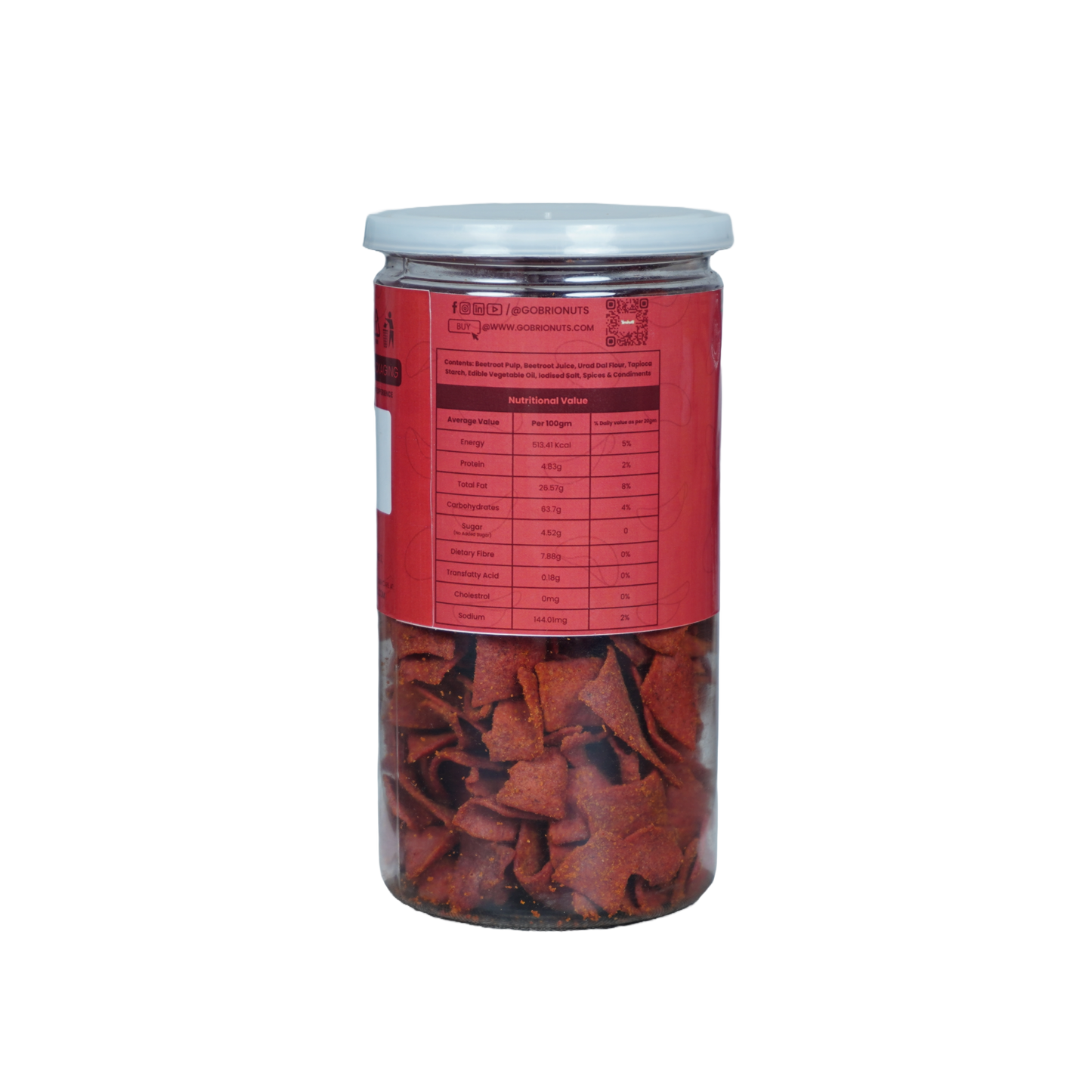 Beetroot Masala Chips 150gm (Not Fried, No Palm Oil)