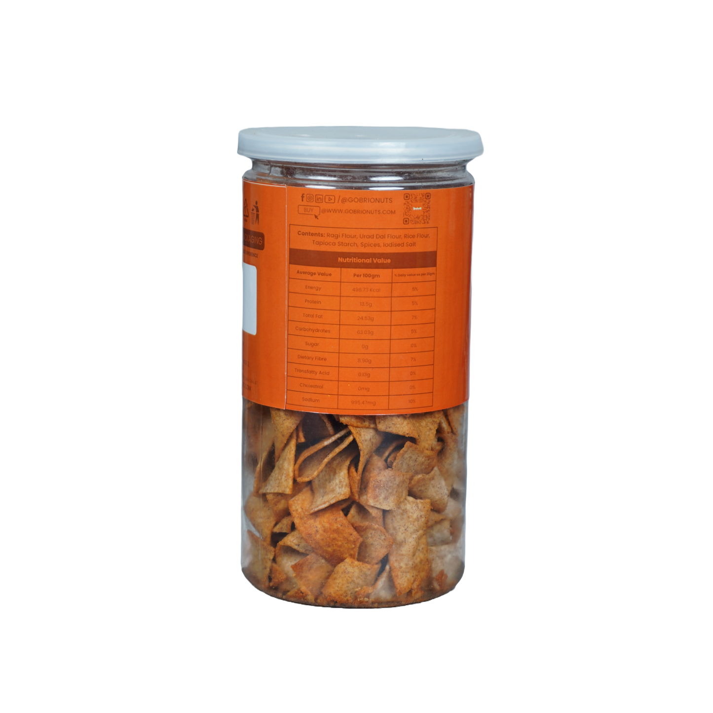 Ragi Masala Chips 150gm (Not Fried, No Palm Oil)