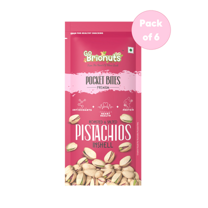 Pistachios, Roasted-Salted, Pack of 6- 35gms each (210gms)