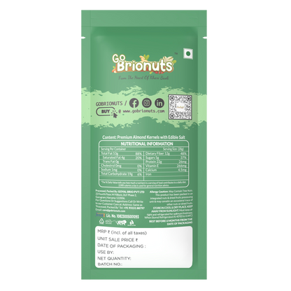 Almonds, Roasted-Salted, Pack of 6- 40gms each (240gms)