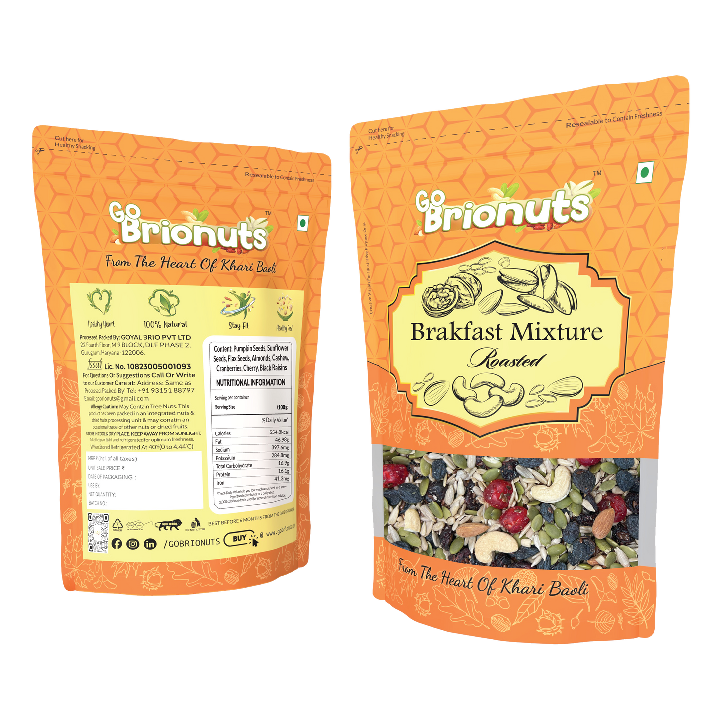 Breakfast Combo ( Breakfast Mixture 250gms + Muesli 250gms )