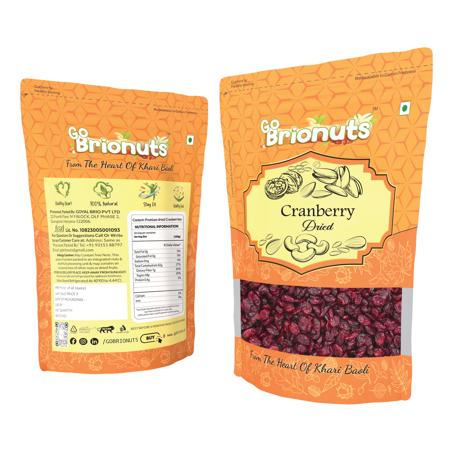 Berry Combo ( Dried Blueberry 250gms + Dried Cranberry 250gms )