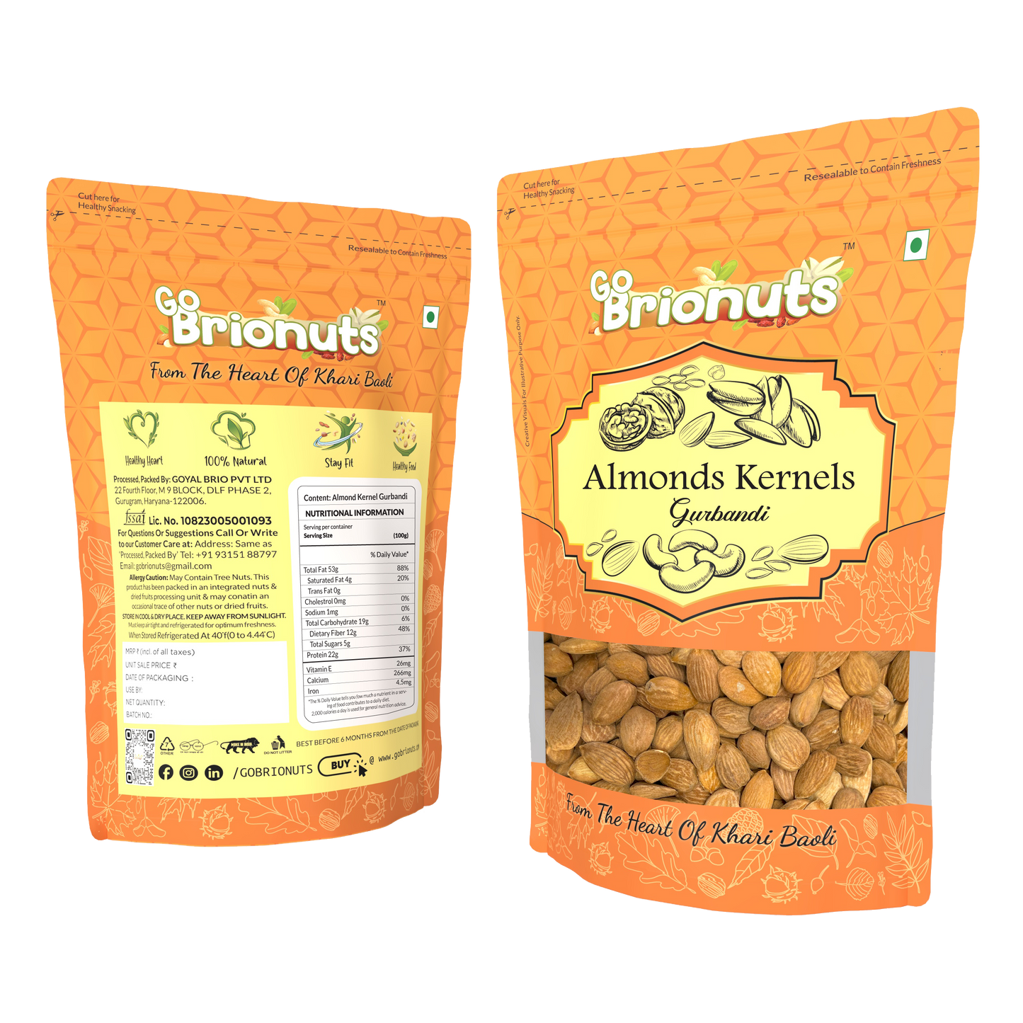 Gurbandi Almond Kernels 250gms