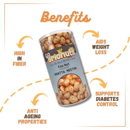 Khatta meetha flavoured foxnuts 80gms