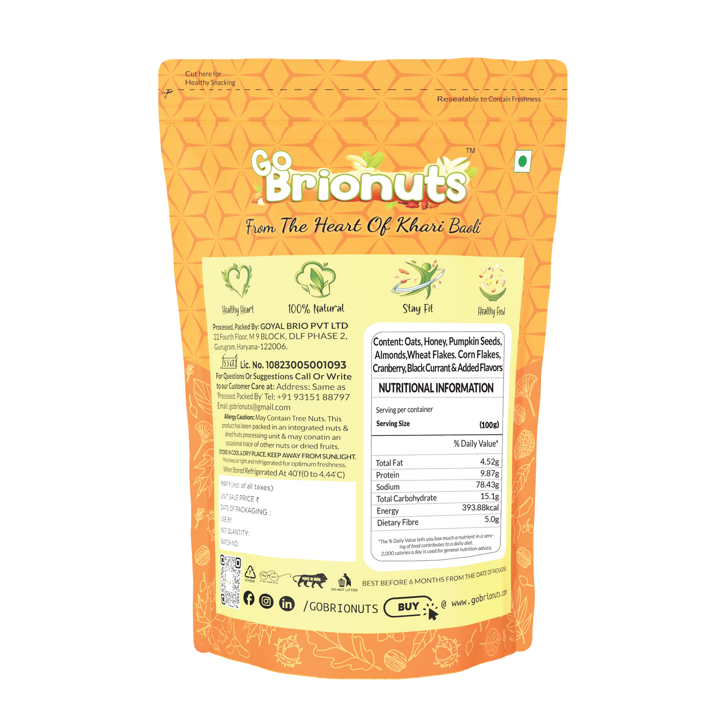 Muesli Mixture (Fruit & Nut) 250gms