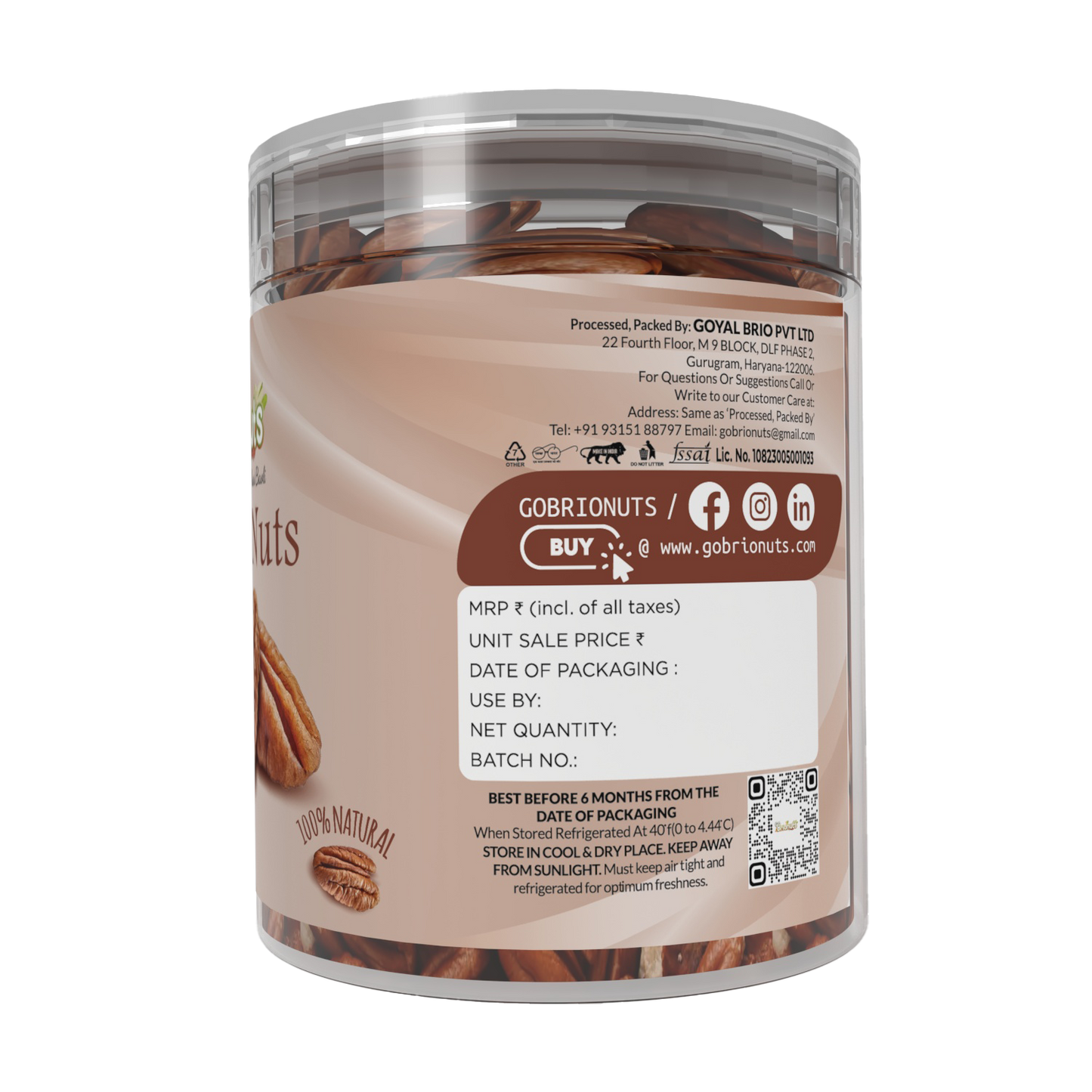 Pecan Nuts 250gms