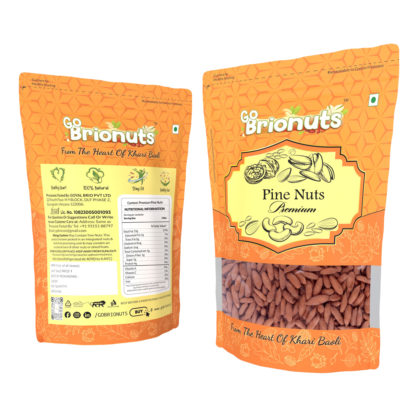 Pine Nuts (whole) 250gms