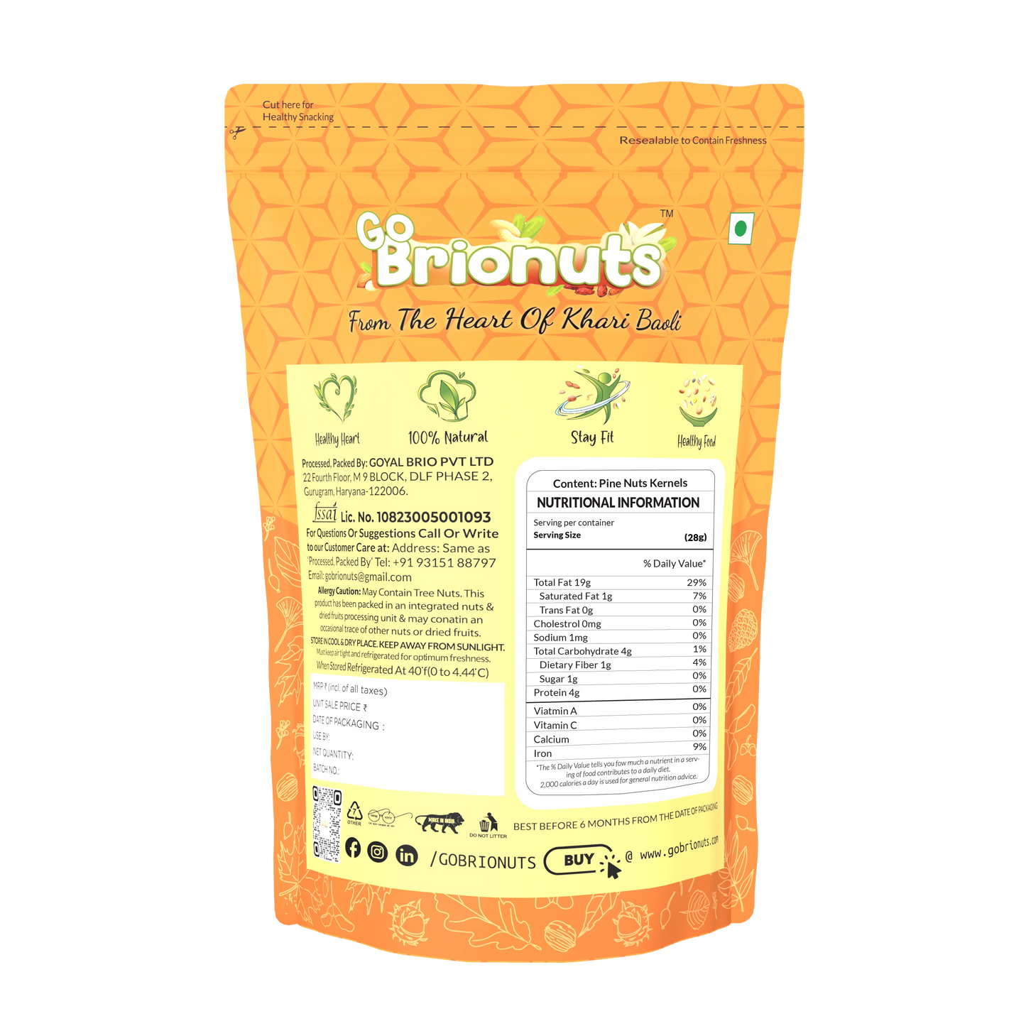 Pine Nuts Kernels 250gms