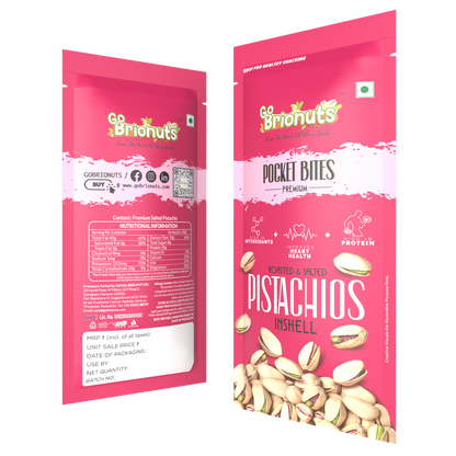 Pistachios, Roasted-Salted, Pack of 6- 35gms each (210gms)