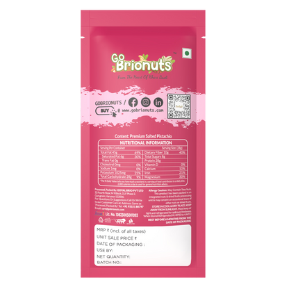 Pistachios, Roasted-Salted, Pack of 6- 35gms each (210gms)