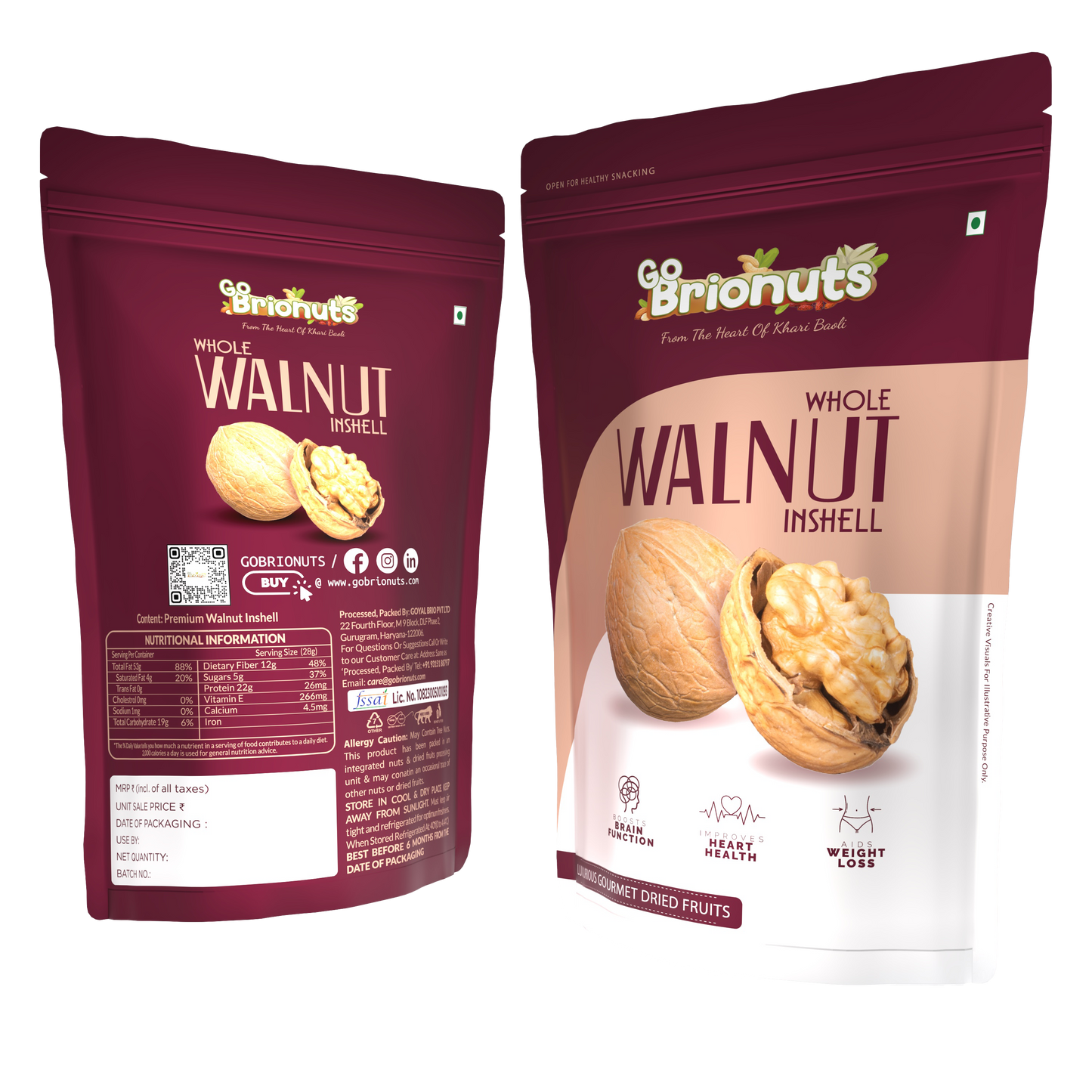Walnuts in shell Chilean 500gms- Big size, Super Premium Quality